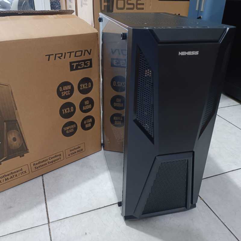 CASSING GAMING NYK NEMESIS TRITION T33 (BLACK/ 4FAN RGB)